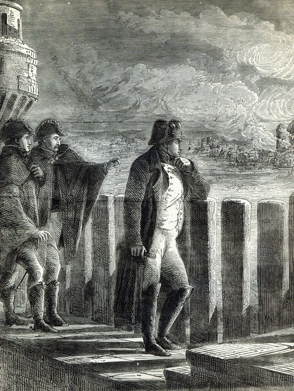 1812年にモスクワの火を見ていたナポレオン 作： 英語学校