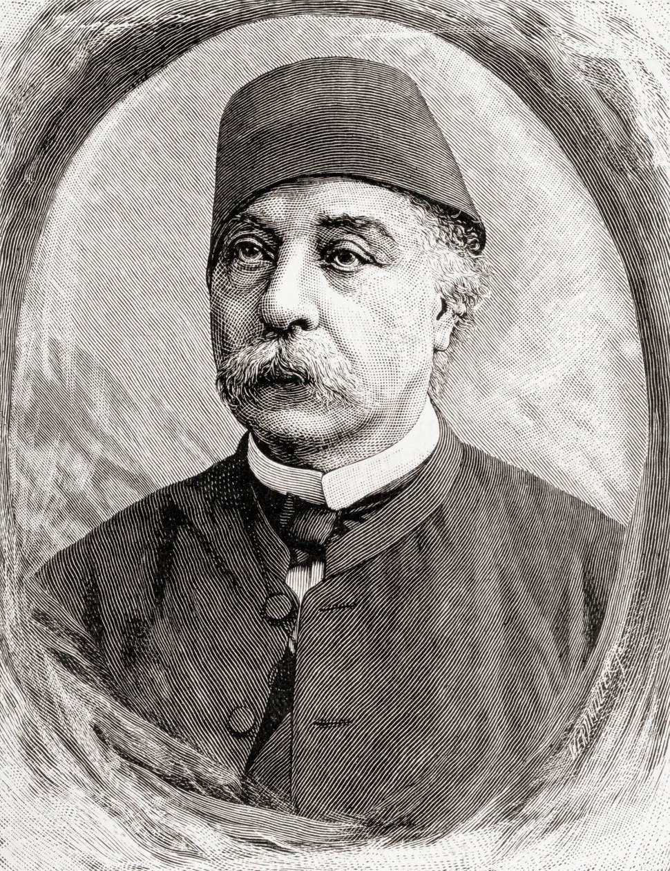 Nubar Pasha、1890（木の彫刻） 作： 英語学校