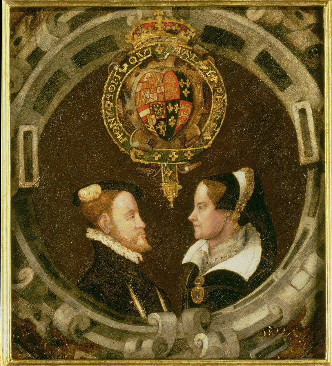 フィリップとメアリー1世（1519〜58年）、1555年頃 作： 英語学校