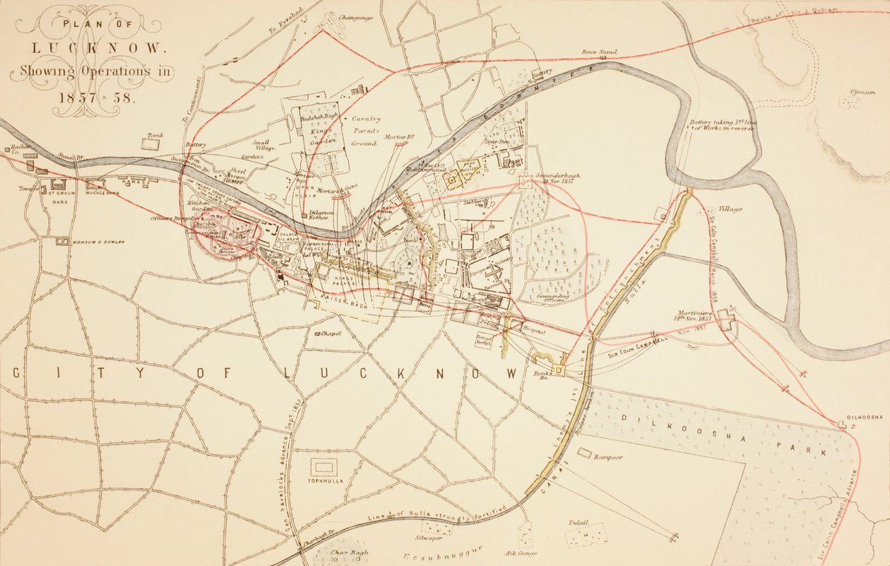 ラクナウの計画（1883年） 作： 英語学校