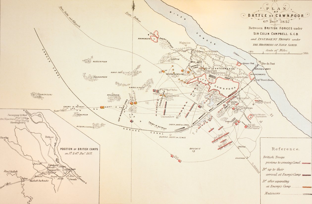 CawnPoorの戦いの計画、1883年 作： 英語学校