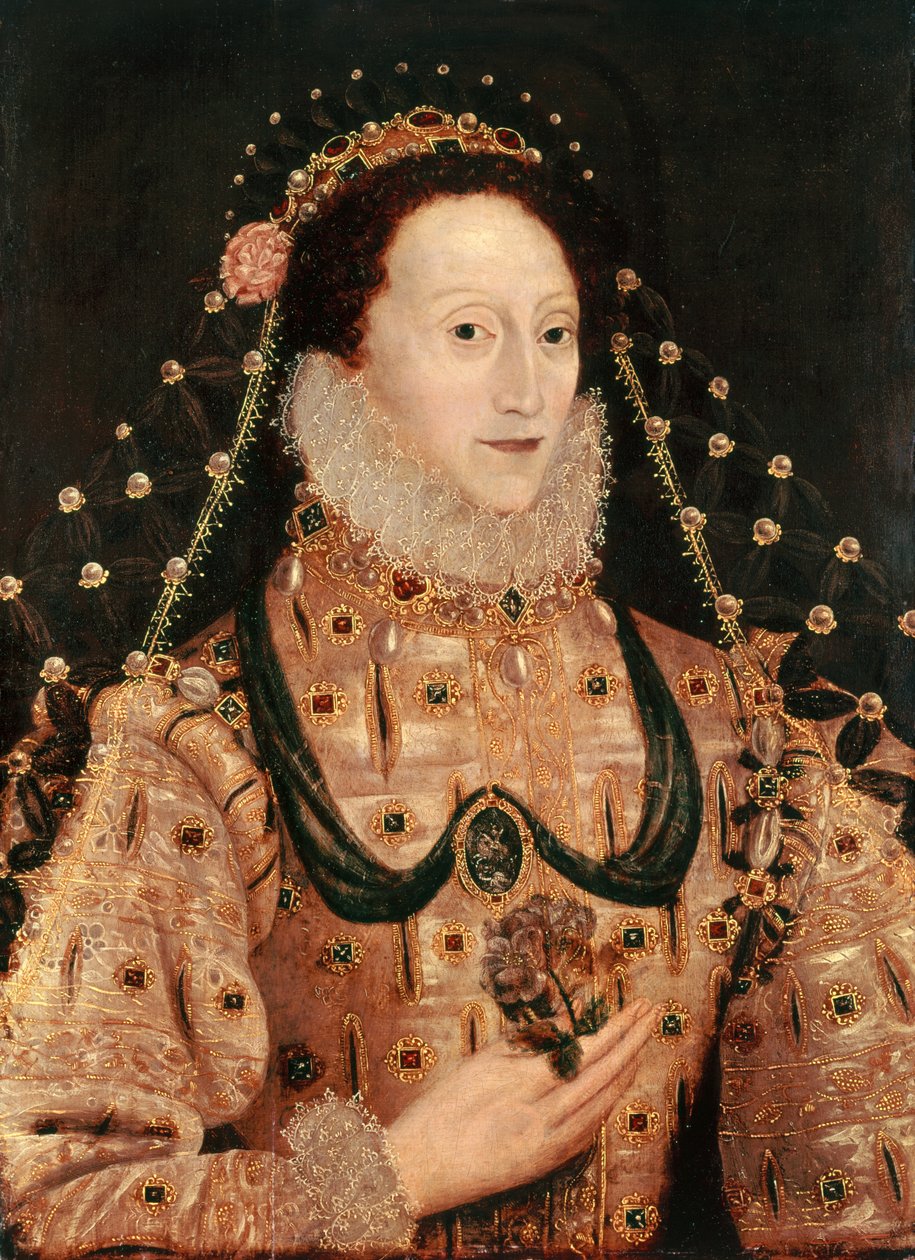 エリザベス1世の肖像（1533-1603）c.1575-80 作： 英語学校