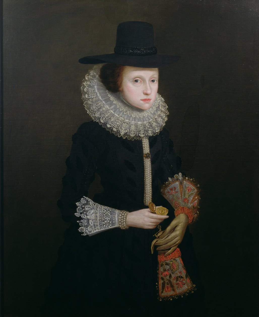 Hester Crispe（旧アイルランド）の肖像、c.1620 作： 英語学校