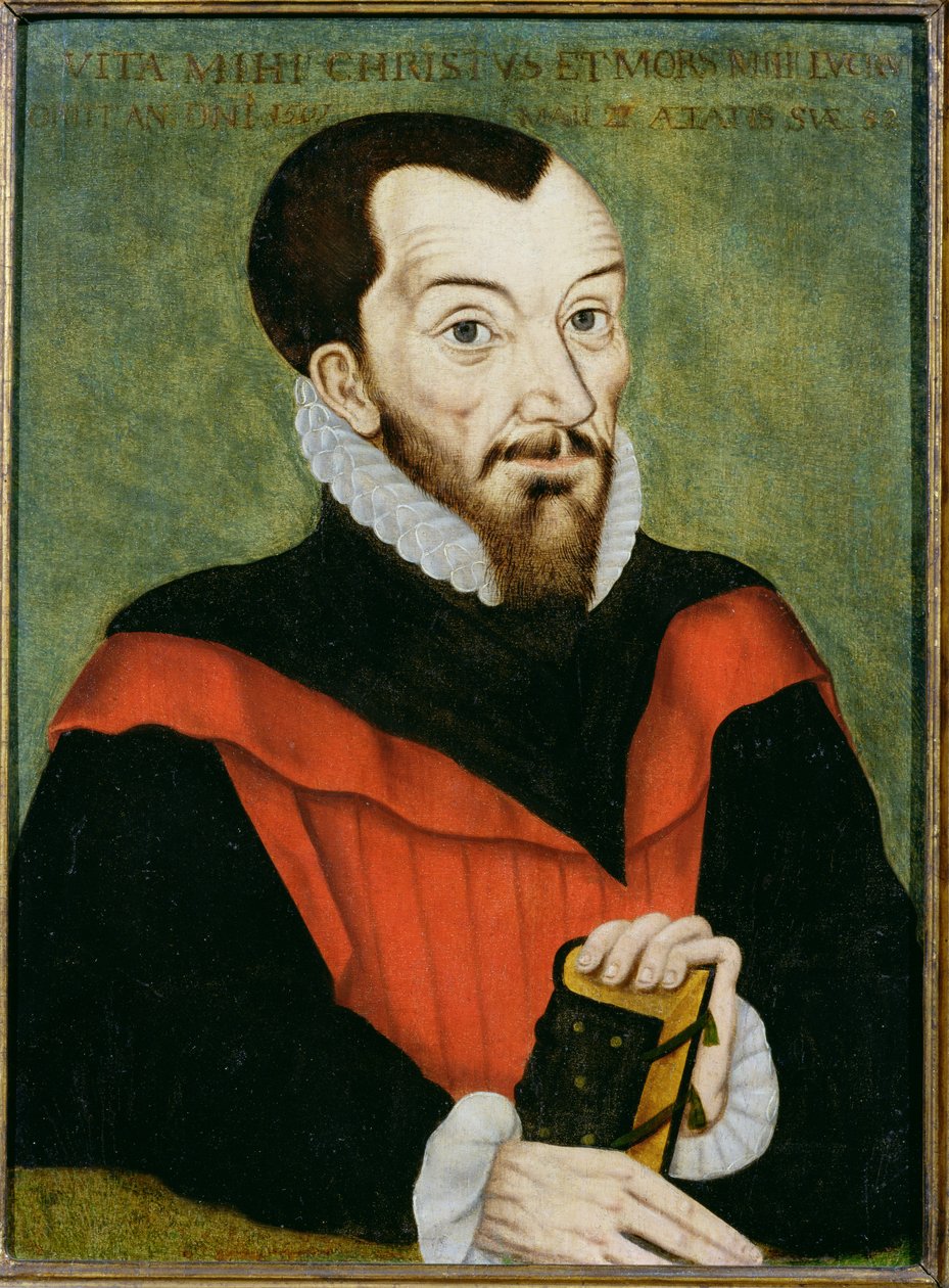 ジョンレイノルズの肖像（1549-1607）コーパスクリスティカレッジの学長であり、聖書の承認版の共同編集者 作： 英語学校