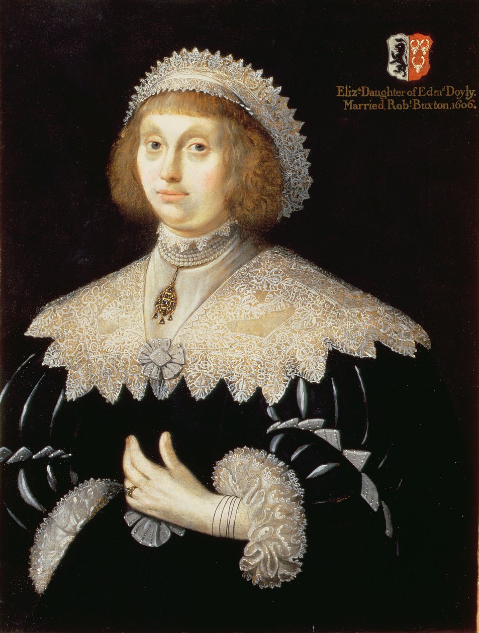 マーガレット・コンヤーズの肖像（ティベナムのジョン・バクストン夫人）c.1640 作： 英語学校