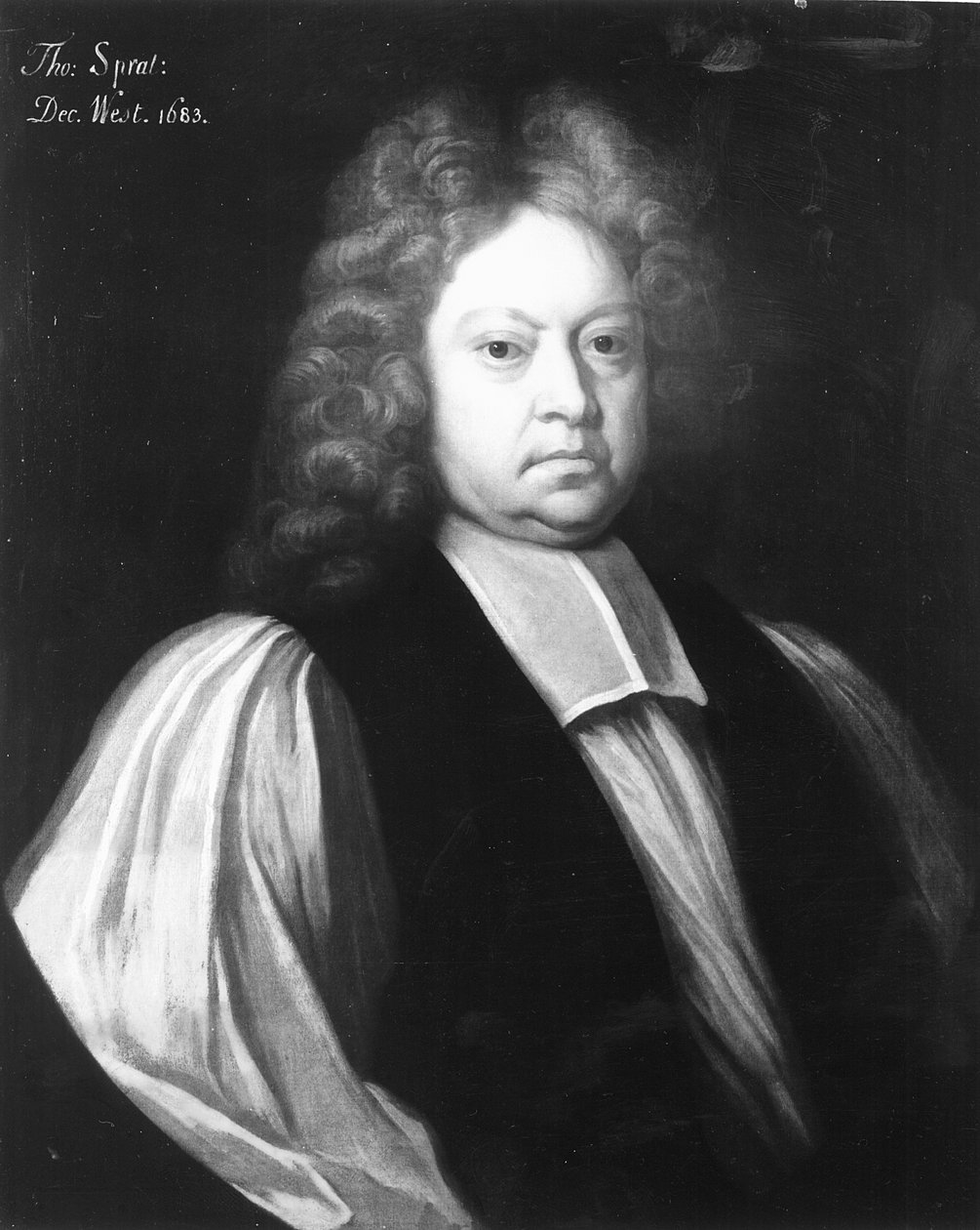 1683年12月、ロチェスターの司教、ウェストミンスターの学部長、トーマススプラット（1635〜1713年）の肖像 作： 英語学校