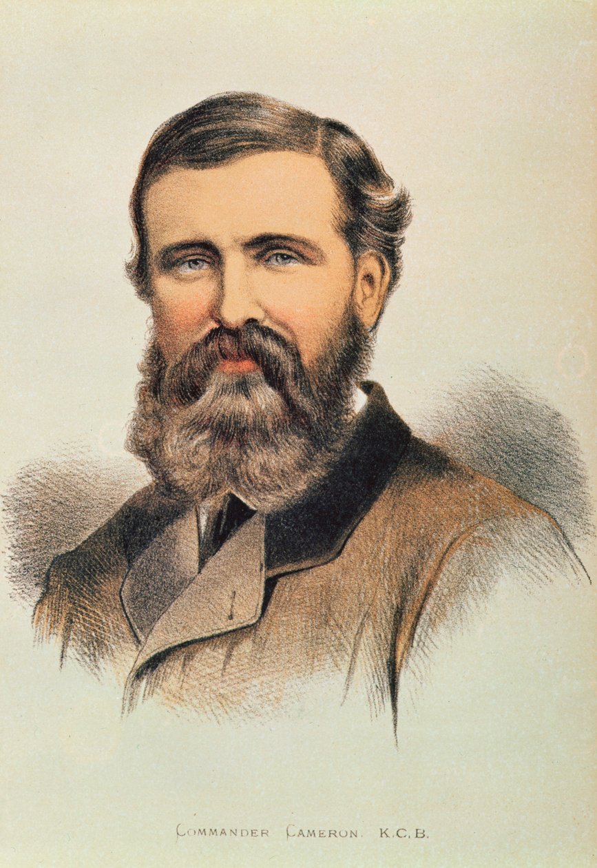 ヴァーニー・ロヴェット・キャメロン（1844-94）の肖像、英語の探検家 作： 英語学校