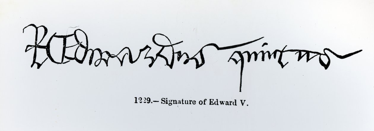 エドワード5世の署名（1470-83） 作： 英語学校