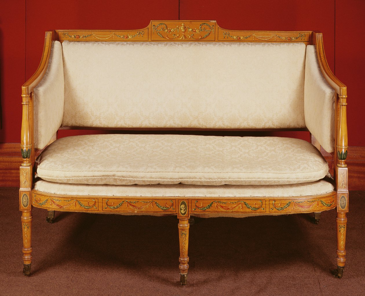 ソファ、c.1825（サテンウッド塗装） 作： 英語学校