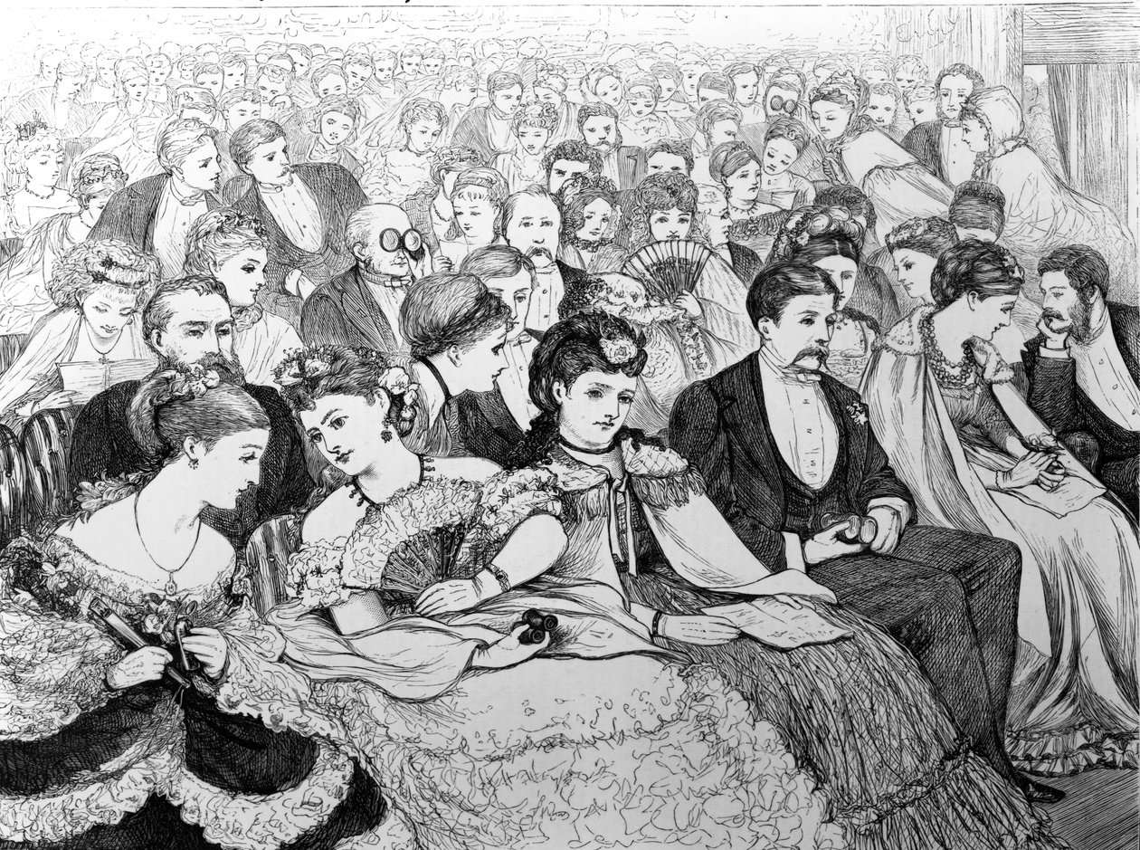 「グラフィック」で公開されたオペラ座の屋台、1870年 作： 英語学校