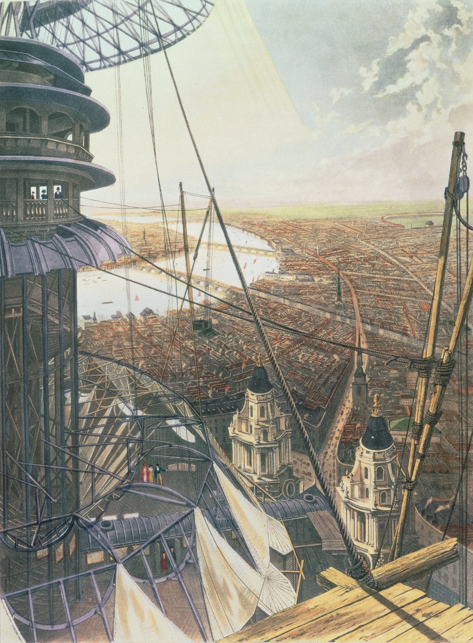 画家のプラットフォームから見たロンドンのパノラマ、コロシアムは1829年に公開されました 作： 英語学校