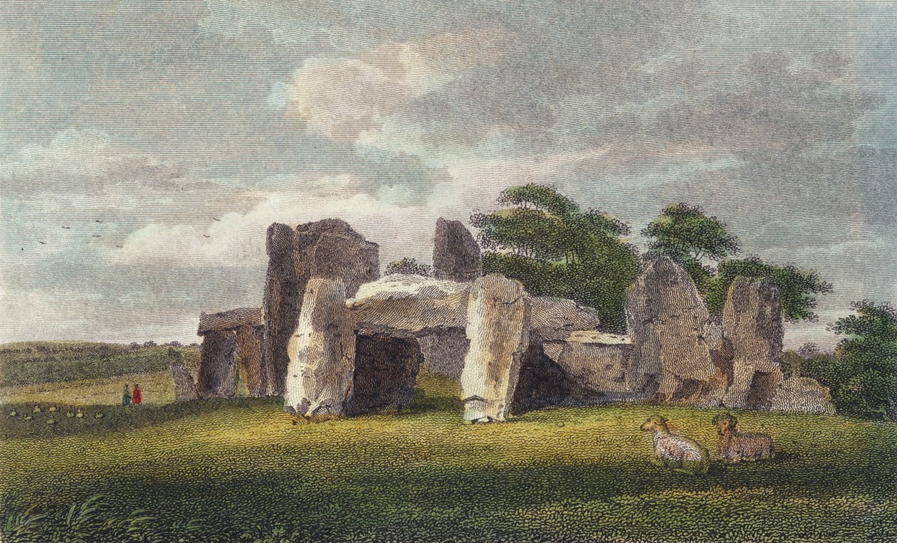 パークプレイスのドルイド寺院、1802年10月（カラー彫刻） 作： 英語学校