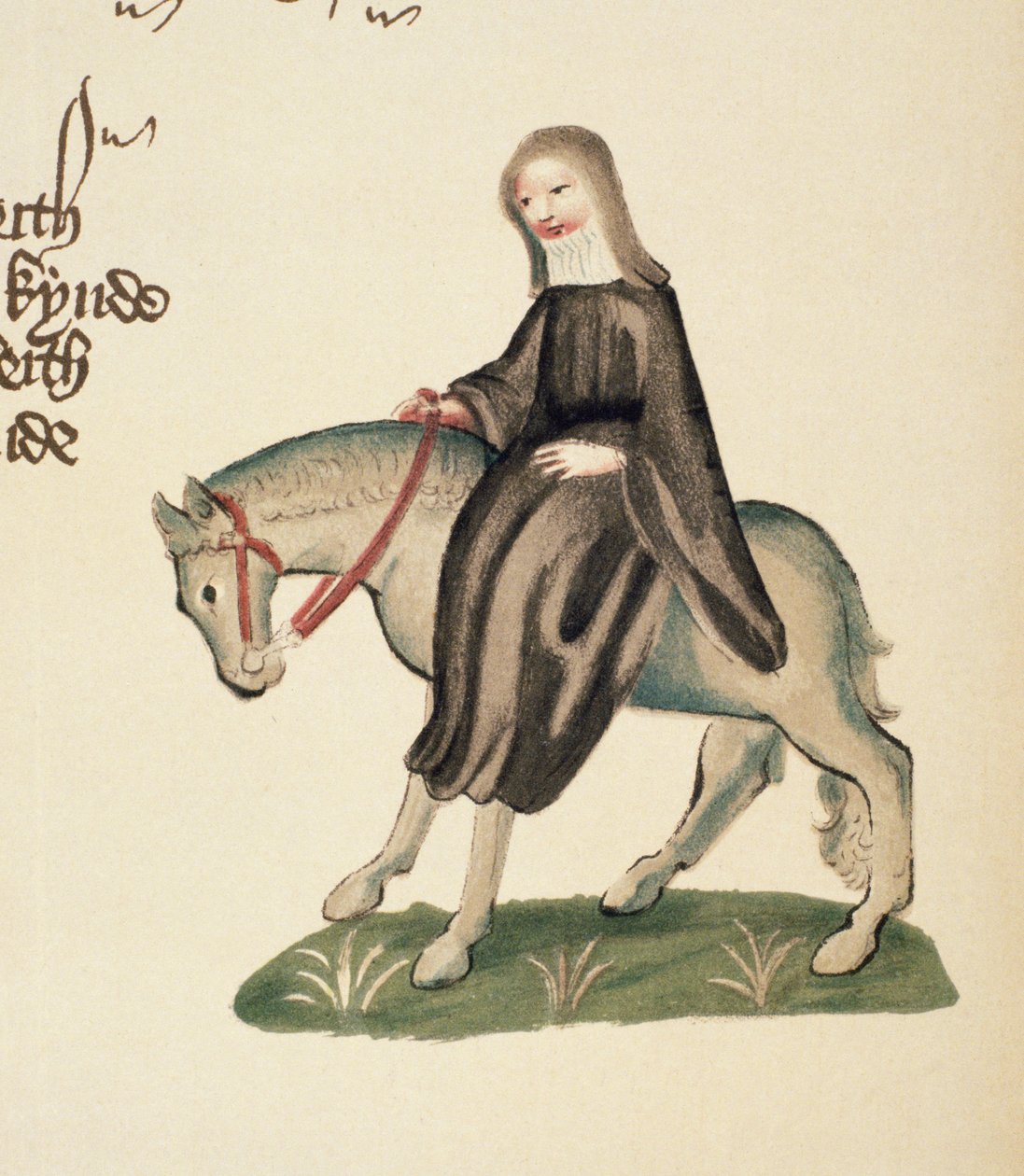 第2修道女、カンタベリー物語からの詳細、ジェフリーチョーサー作（c.1342-1400）Ellesmere Manuscript、facsimile edition、1911（元の詳細は128940を参照） 作： 英語学校