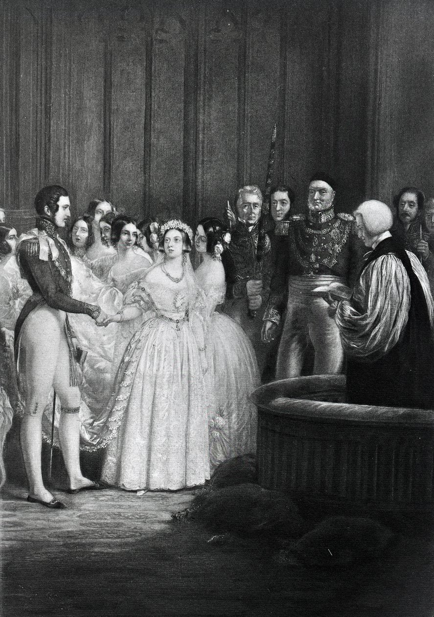 1840年2月10日のビクトリア女王とアルバート王子の結婚式 作： 英語学校