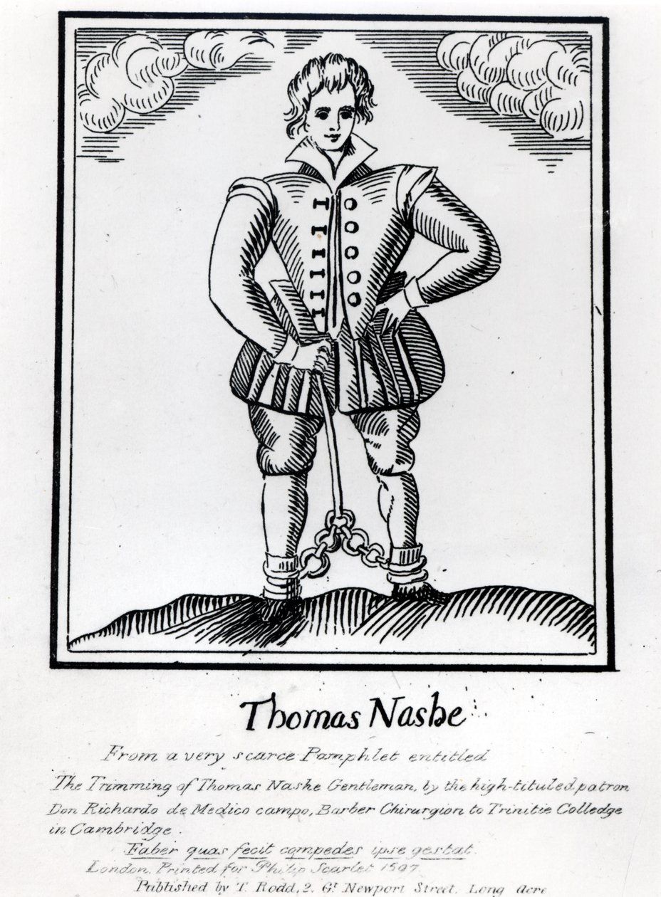 Thomas Nashe（1567-c.1601）、パンフレット、パブ。 1597年 作： 英語学校