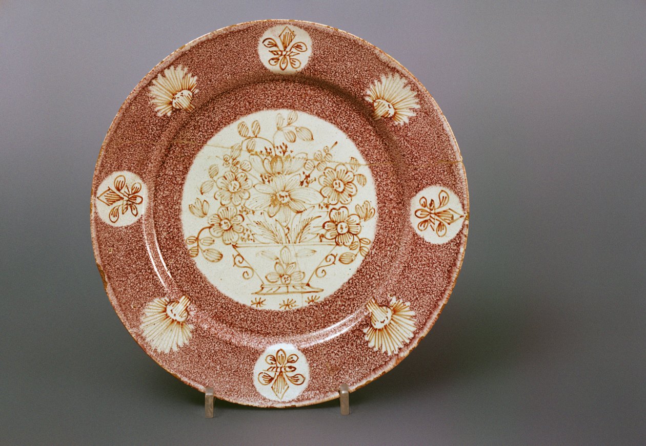 ウィンカントンデルフトウェアプレート、c.1745（セラミック） 作： 英語学校