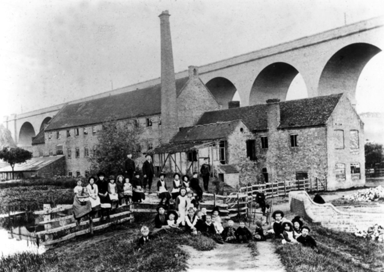 Hoobrookミルと高架橋、Kidderminster、1905 作： 英語の写真家