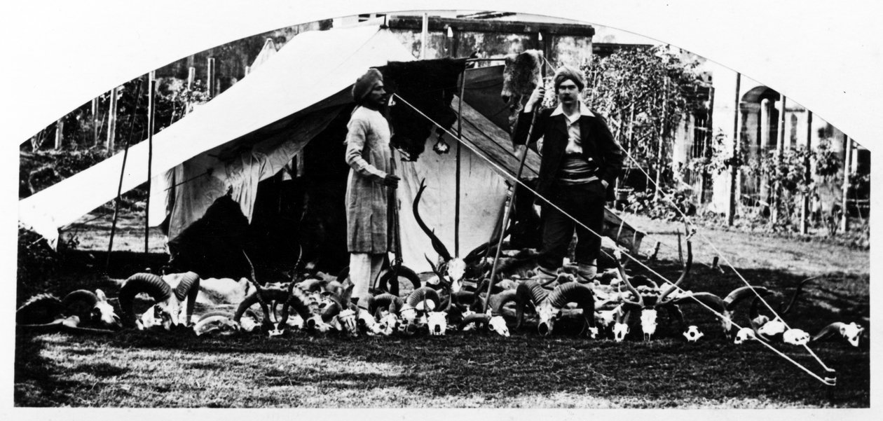 私のインドの狩猟トロフィー、1870年代頃 作： 英語の写真家