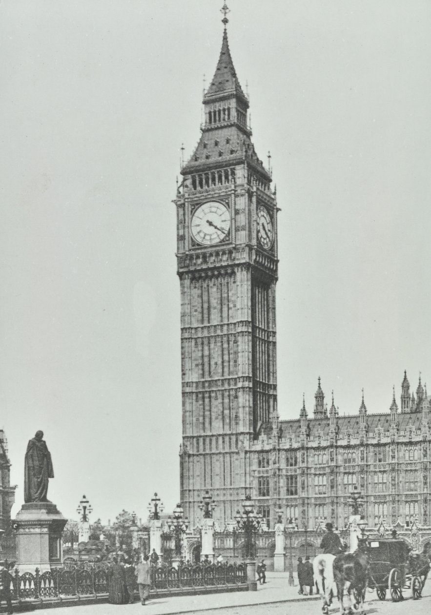 国会議事堂、ウェストミンスターLB：ビッグベン、1896年 作： 英語の写真家