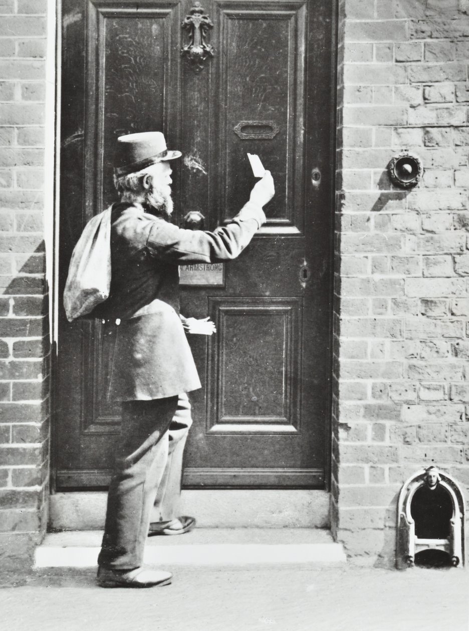 キングウィリアムウォークの郵便配達、グリニッジ、1885 作： 英語の写真家