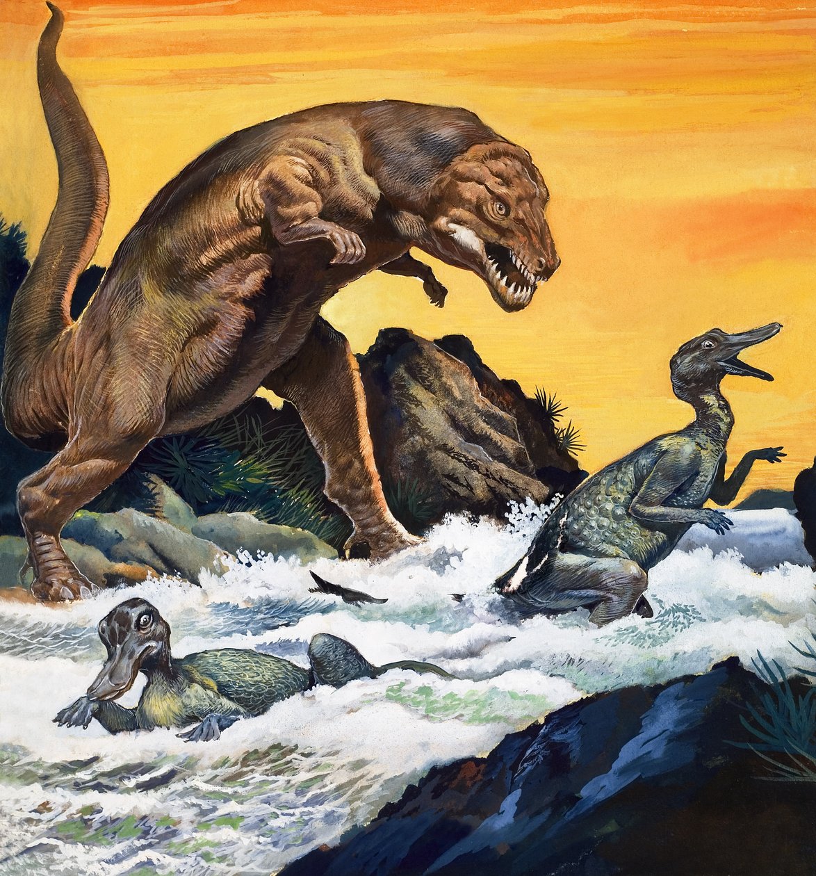ティラノサウルス・レックス、『In Search of Dinosaurs』より 作： 英語の写真家