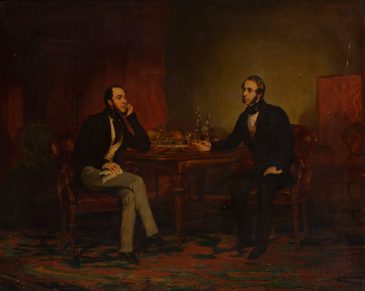 会話の断片、1840年頃（キャンバスに油彩） 作： 英語学校