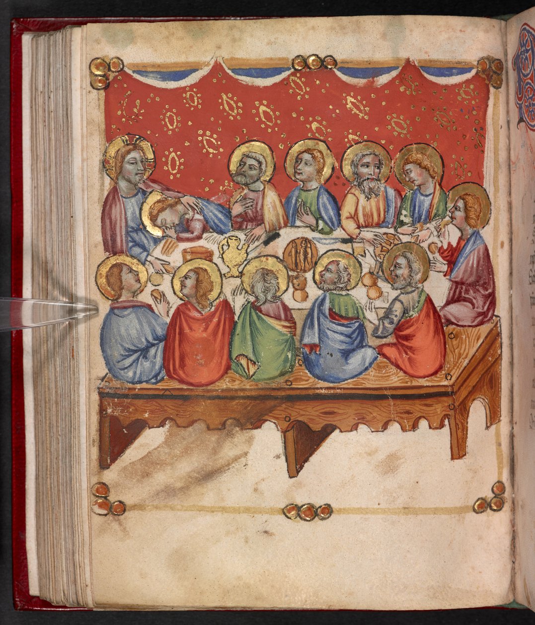 追加。 17466, f.107v 最後の晩餐 作： 英語学校