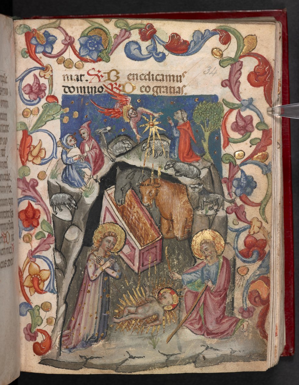 追加。 17466、f.34r 降誕 作： 英語学校