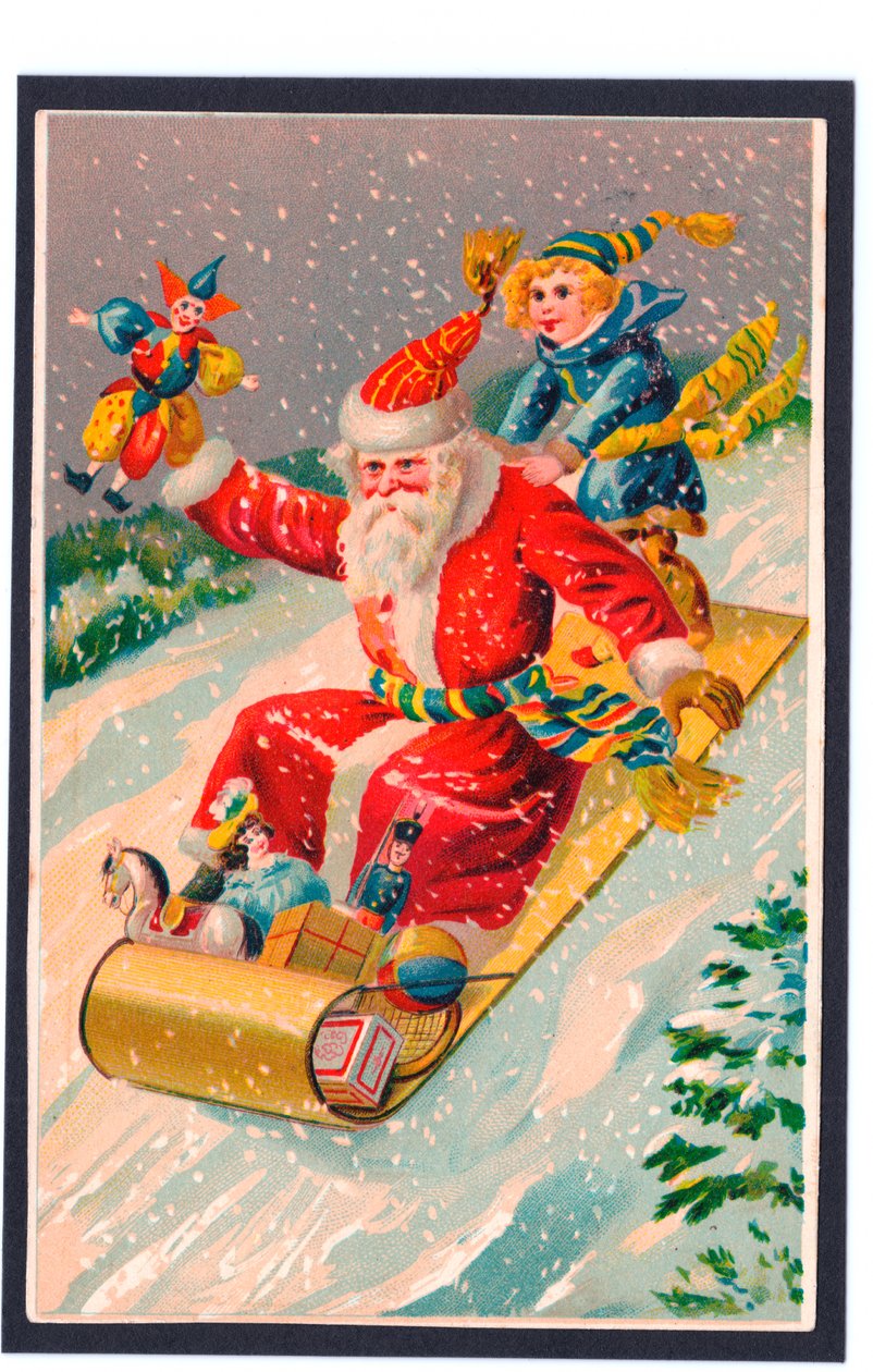 クリスマスのポストカード、1907年頃 作： 英語学校