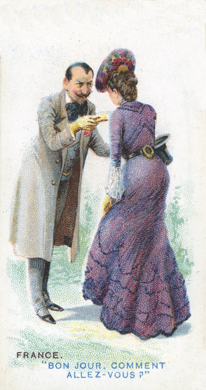 フランスの慣習的な挨拶、1907 作： 英語学校