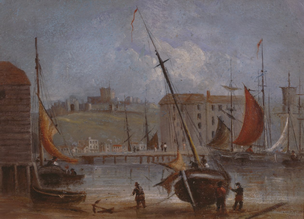 ドーバー城と港、1830年頃 作： 英語学校