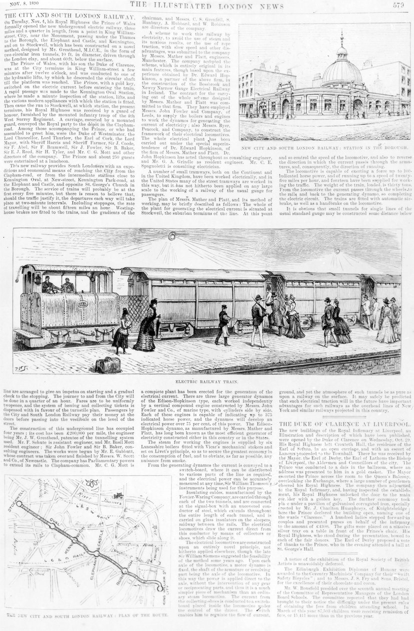 電気路面電車、1890 作： 英語学校