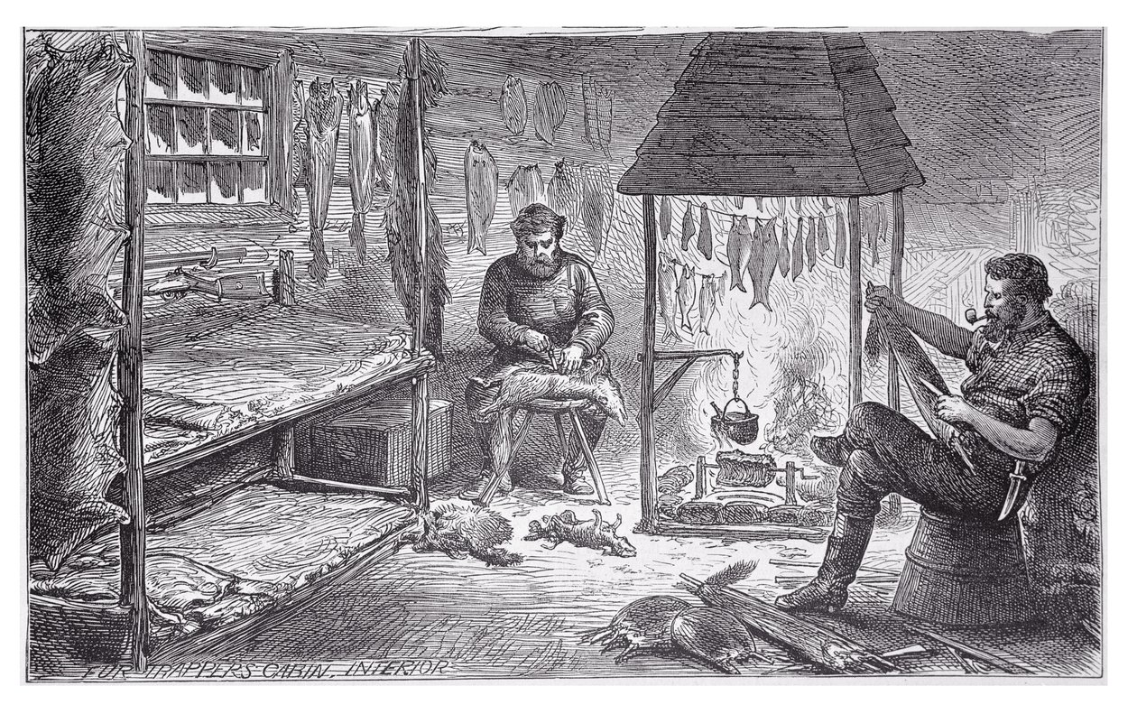 カナダの毛皮トラッパー、1880年 作： 英語学校