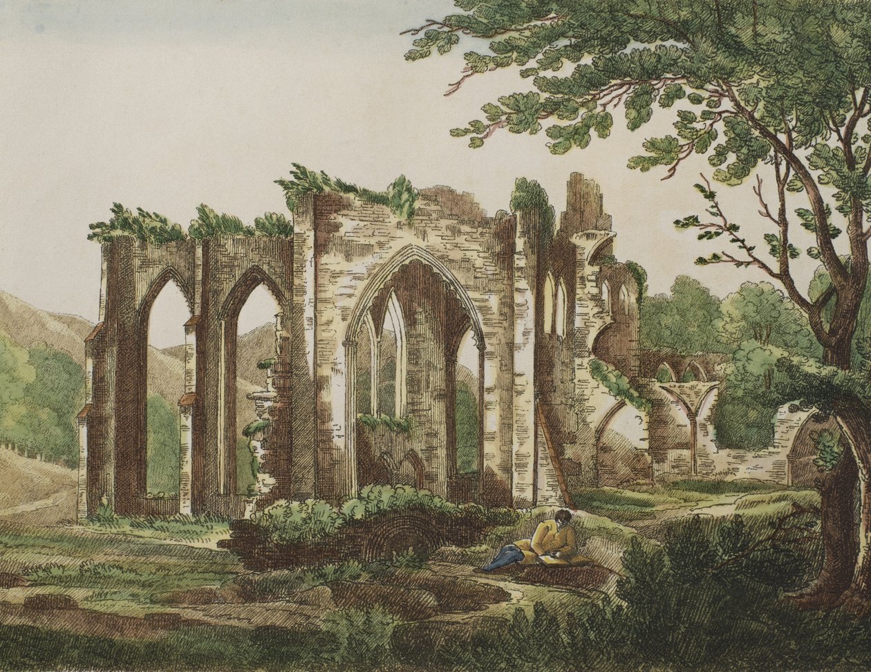 ファーネス修道院、ランカシャー、1810（色の彫刻） 作： 英語学校