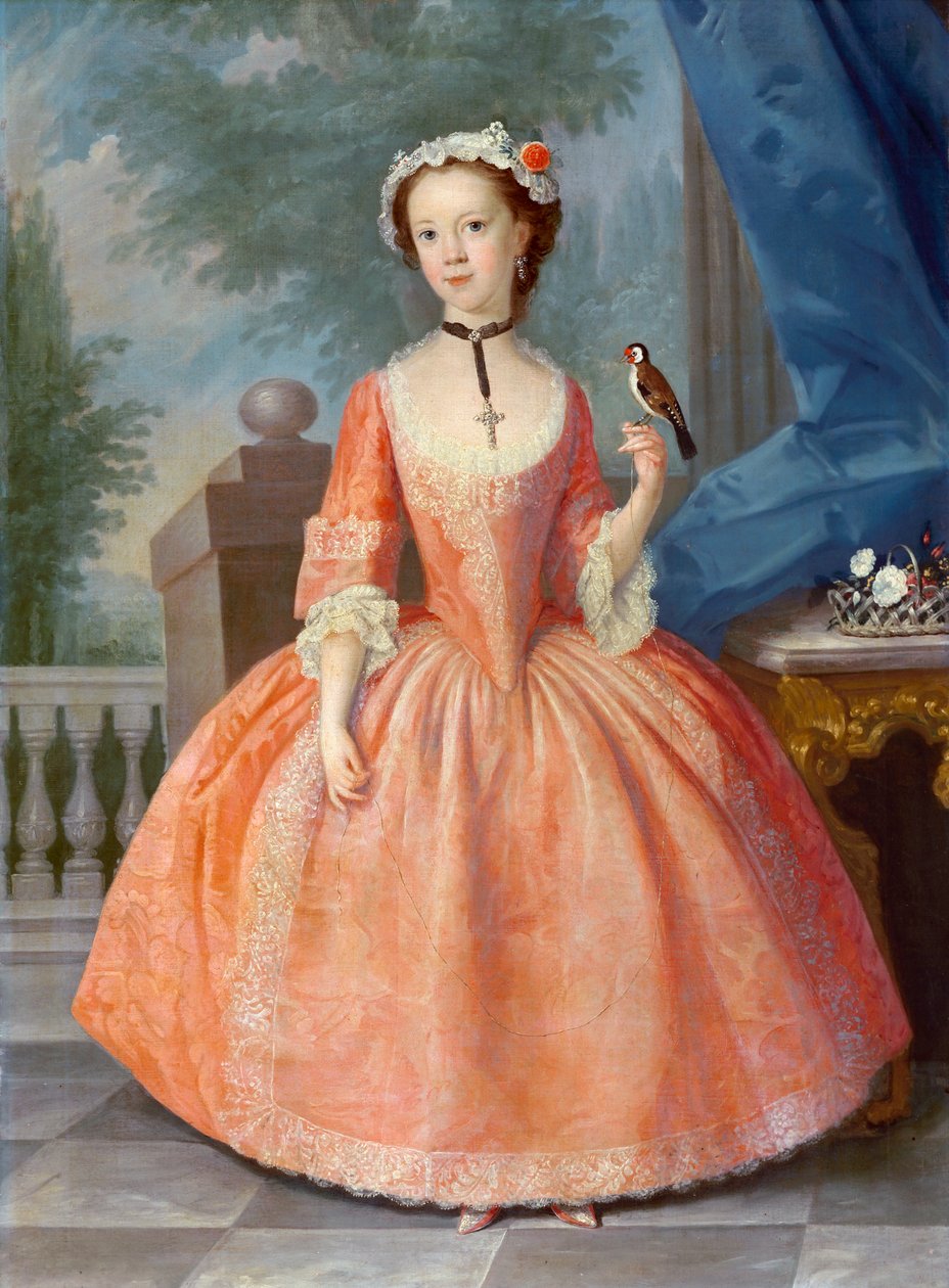 ピンクの少女、1740年代 作： 英語学校