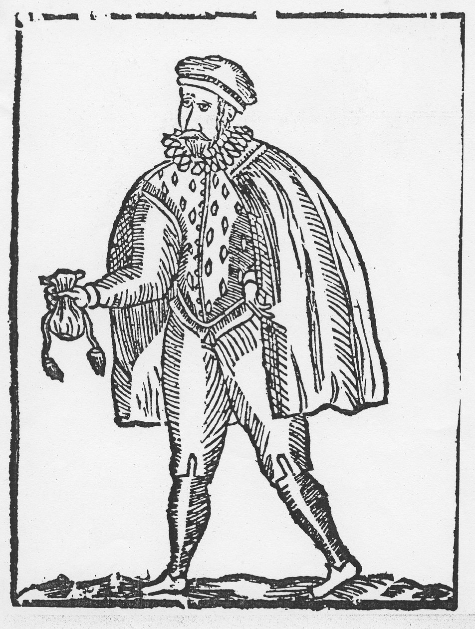 ジョン・セルマン、カットパース（木版画 作： 英語学校