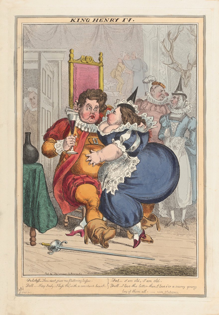 キング・ヘンリー4世」1827年（手彩色彫刻 作： 英語学校