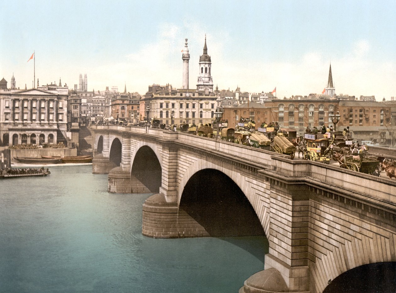 ロンドン橋（手彩色写真） 作： 英語学校