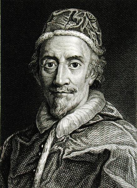 教皇クレメンス9世（1600-69）（エングレービング） 作： 英語学校