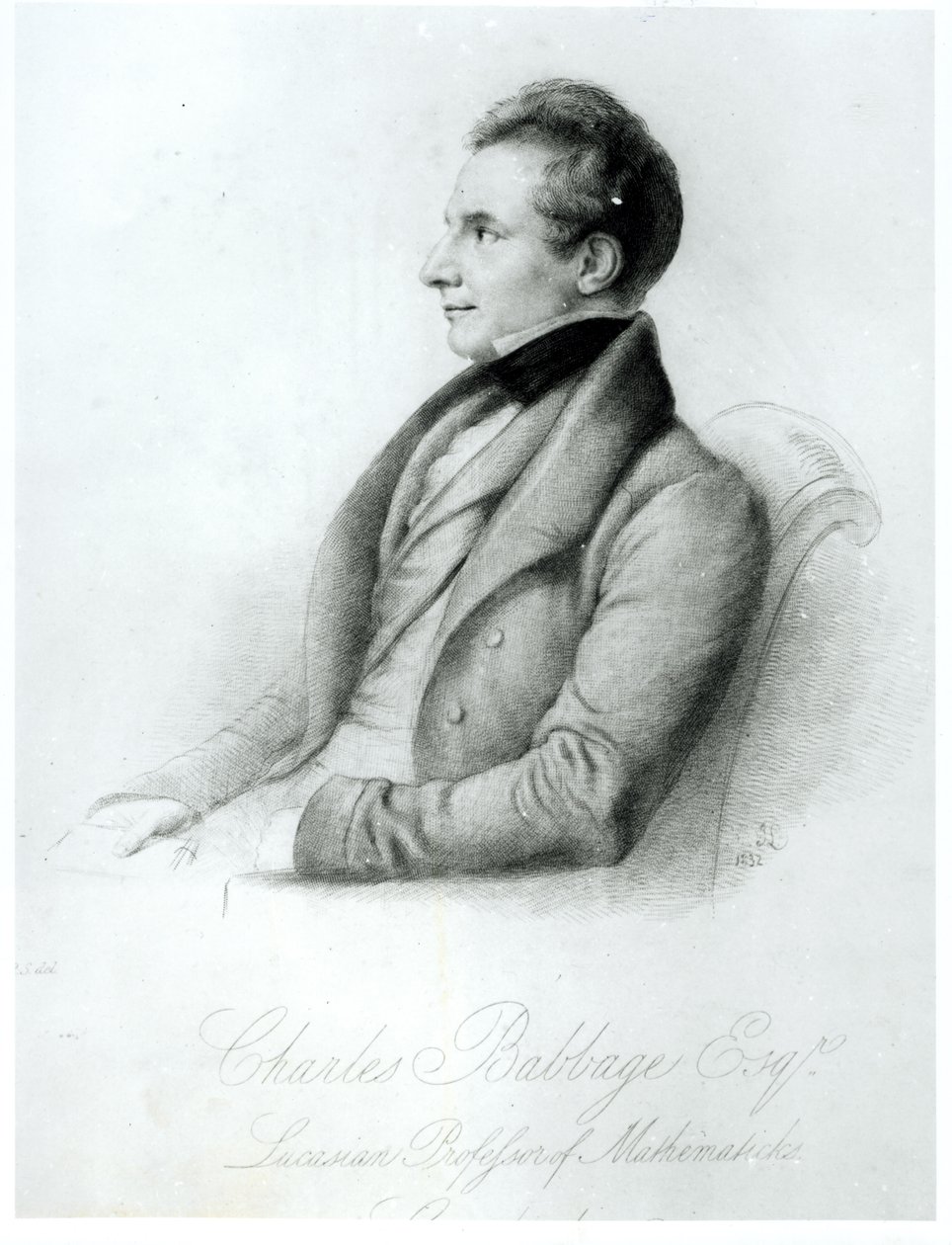 チャールズバベッジ（1792-1871）1832の肖像 作： 英語学校