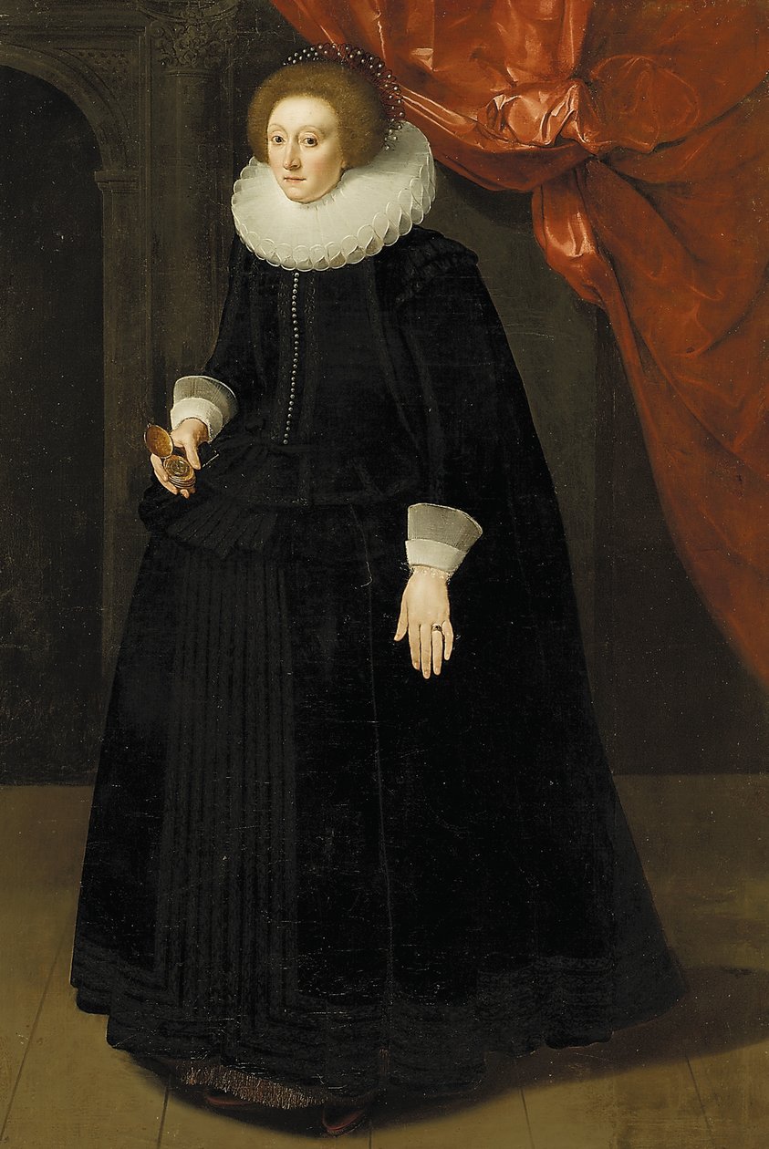 ハーバード夫人の肖像、c.1630 作： 英語学校