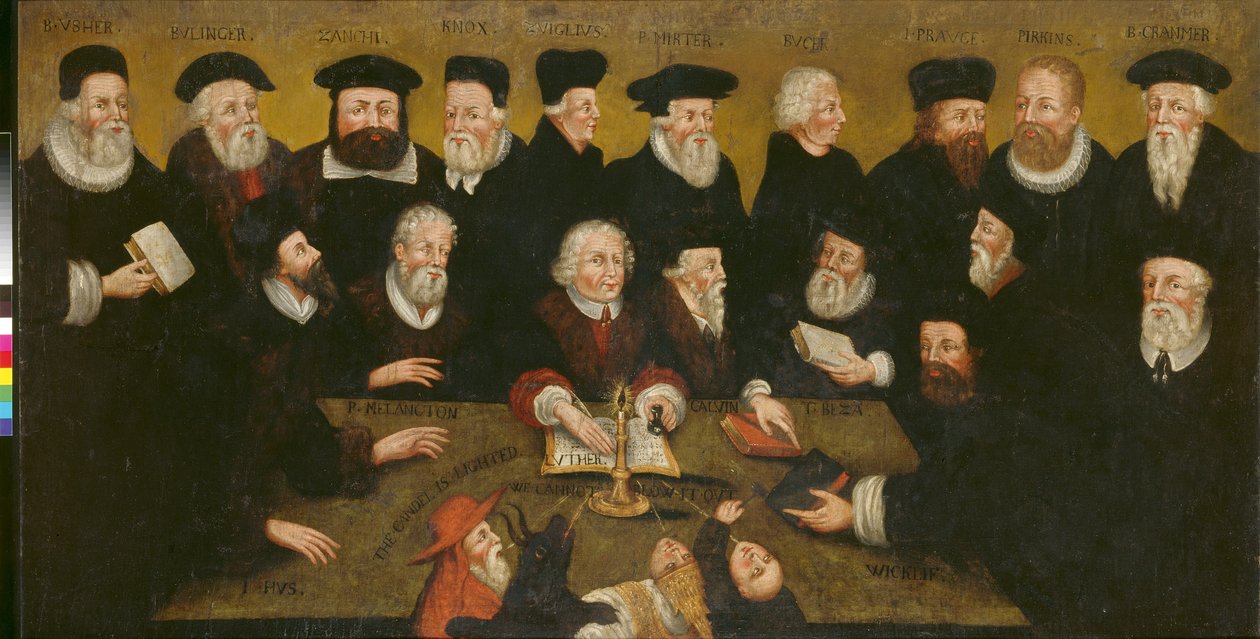 プロテスタントの改革派、1654年頃（パネルに油彩） 作： 英語学校