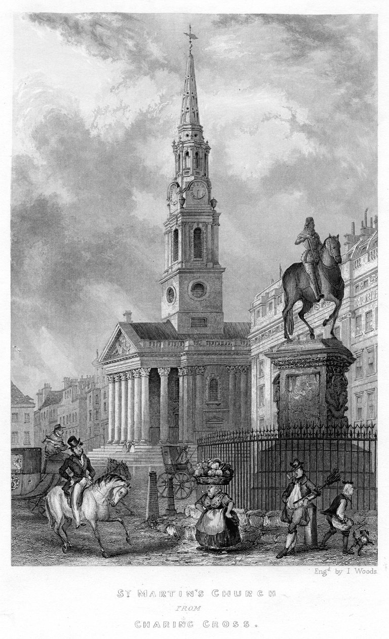 チャーリングクロスのセントマーチン教会、1837年 作： 英語学校