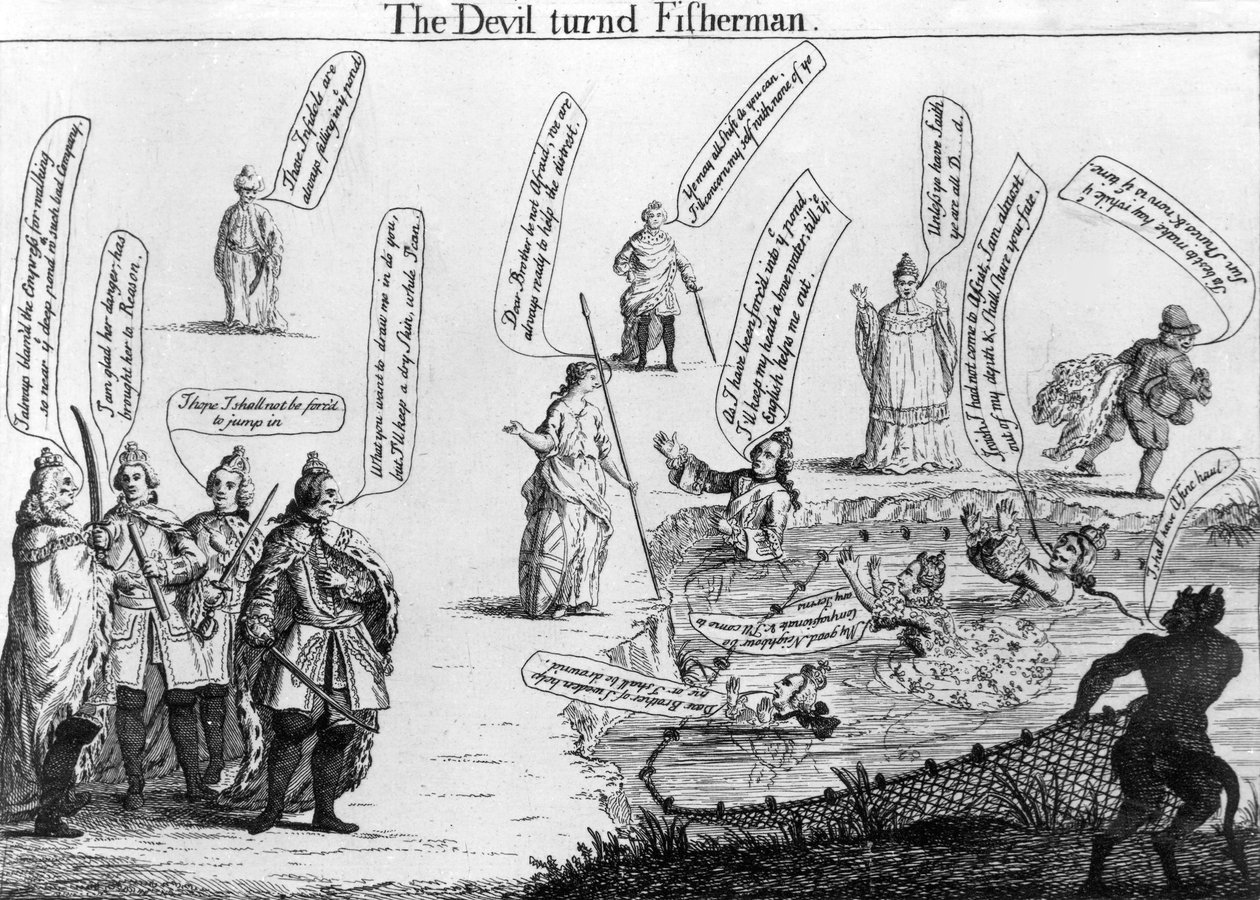 悪魔はフィッシャーマンに転向した、1757年頃 作： 英語学校