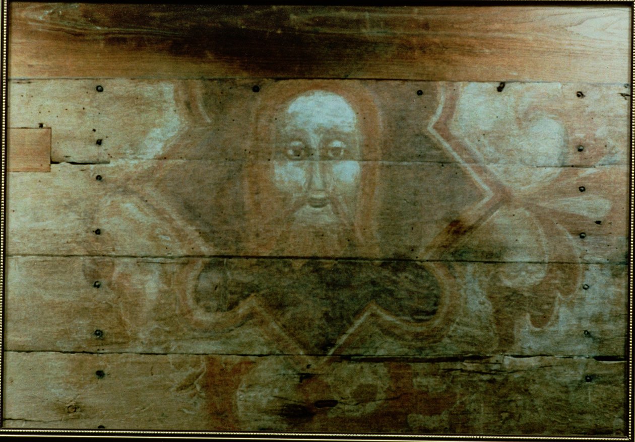 キリストの頭、c.1280（パネル画） 作： 英語学校