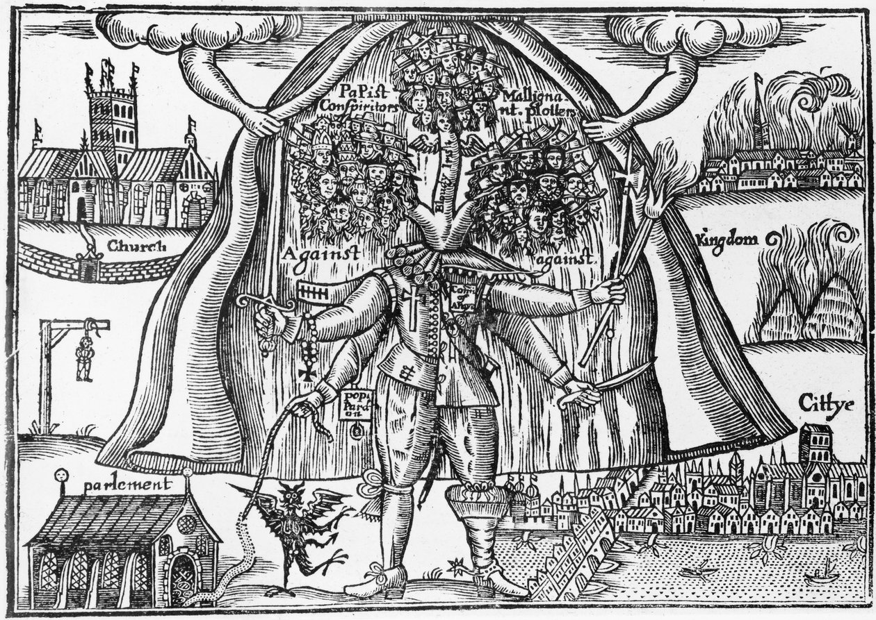 天国から隠された王国の怪物、1640〜43年頃 作： 英語学校