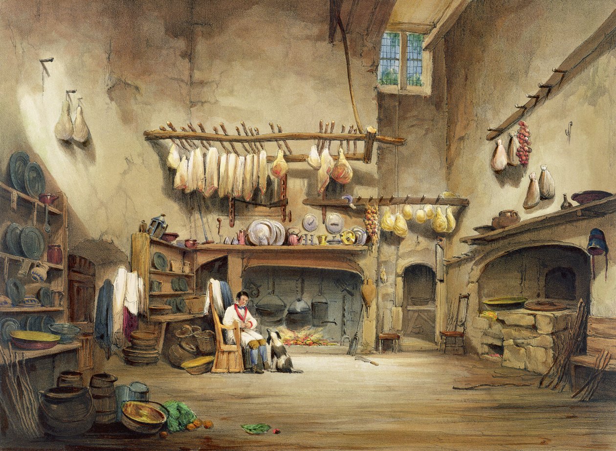 キッチン、コートヘルハウス、1830年〜40年 作： 英語学校