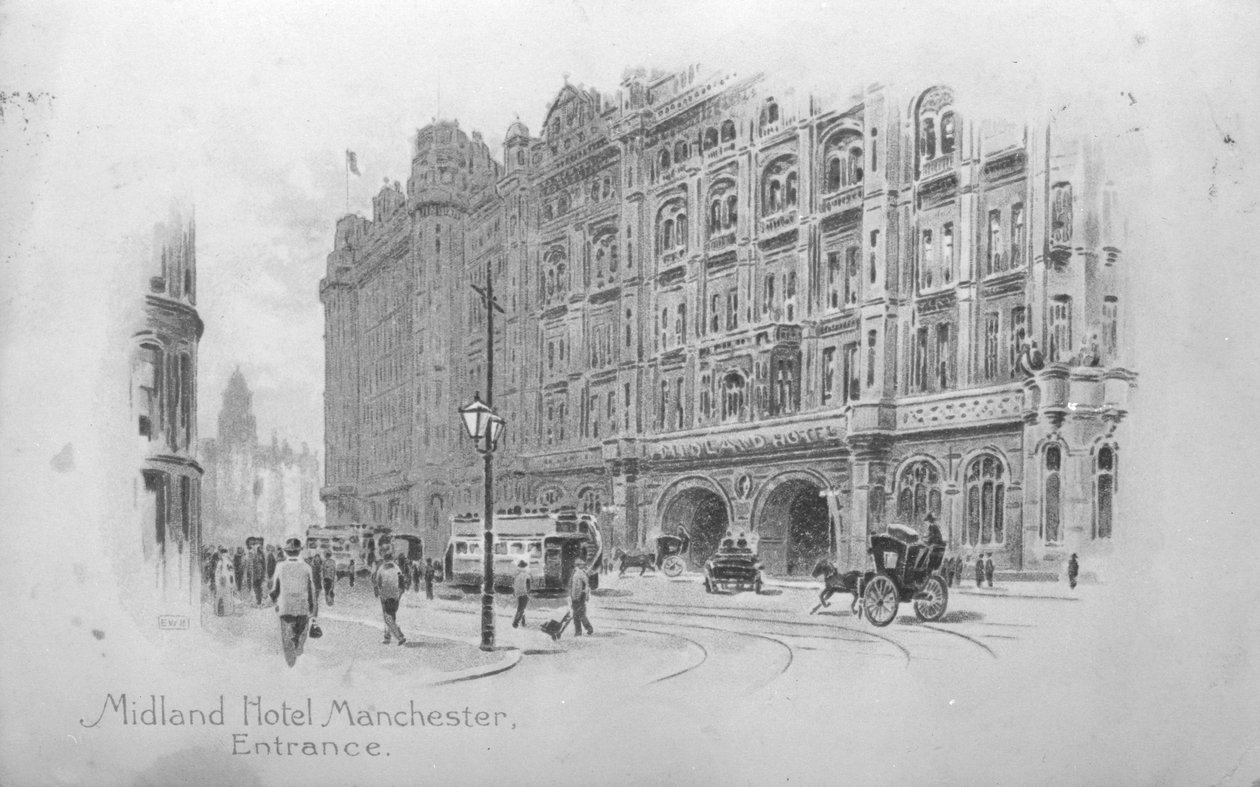 ミッドランドホテル、マンチェスター、1910年頃 作： 英語学校