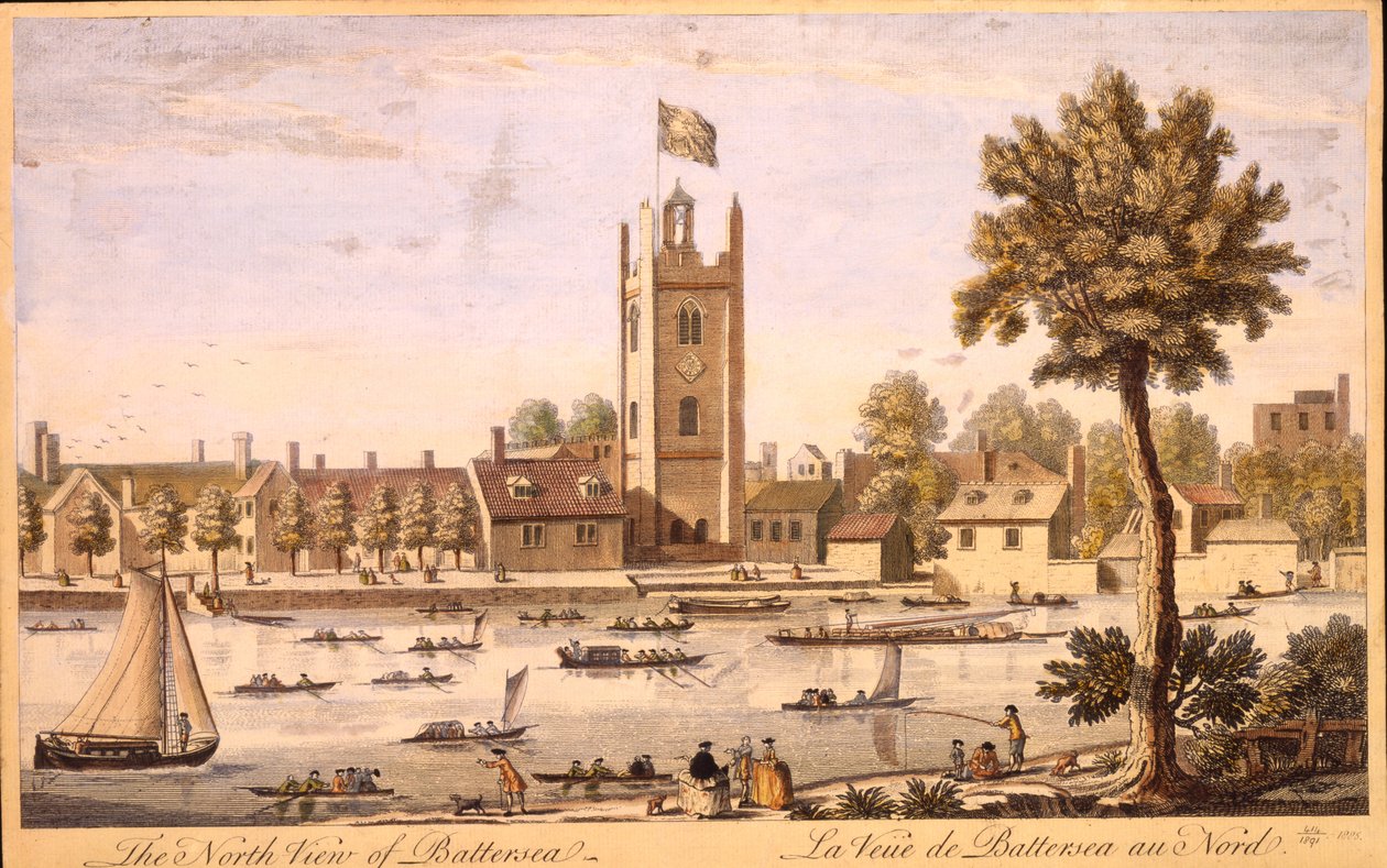 バターシーのノースビューc.1744 作： 英語学校