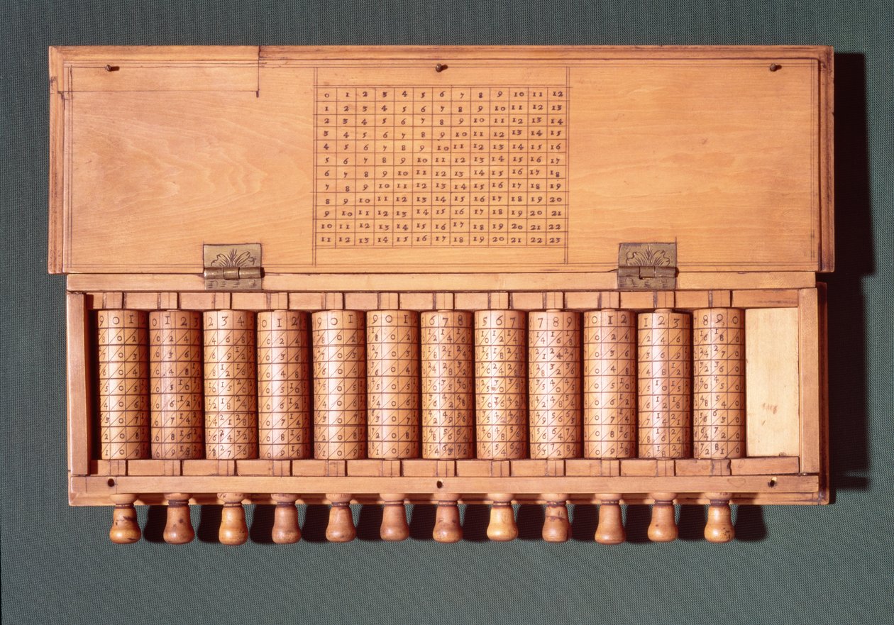 ネイピアスロッド、1671-1700（木材） 作： 英語学校英語学校